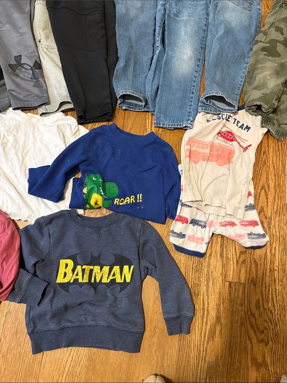 Mixed Boys Graphic Tops, Pants, and Jeans Lot - Multicolor